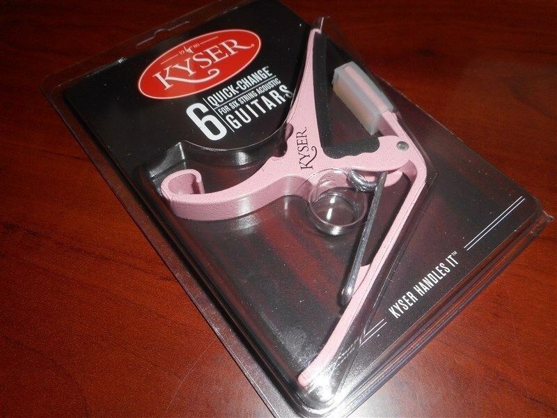 NEW - Kyser Quick-Change 6-String Capo For Acoustic Guitars, #KG6K - PINK