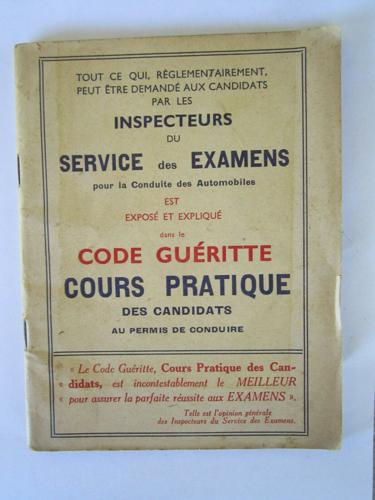 1950 Auto Inspecteurs Du Service Des Examens, Drivers Education Examination Fr