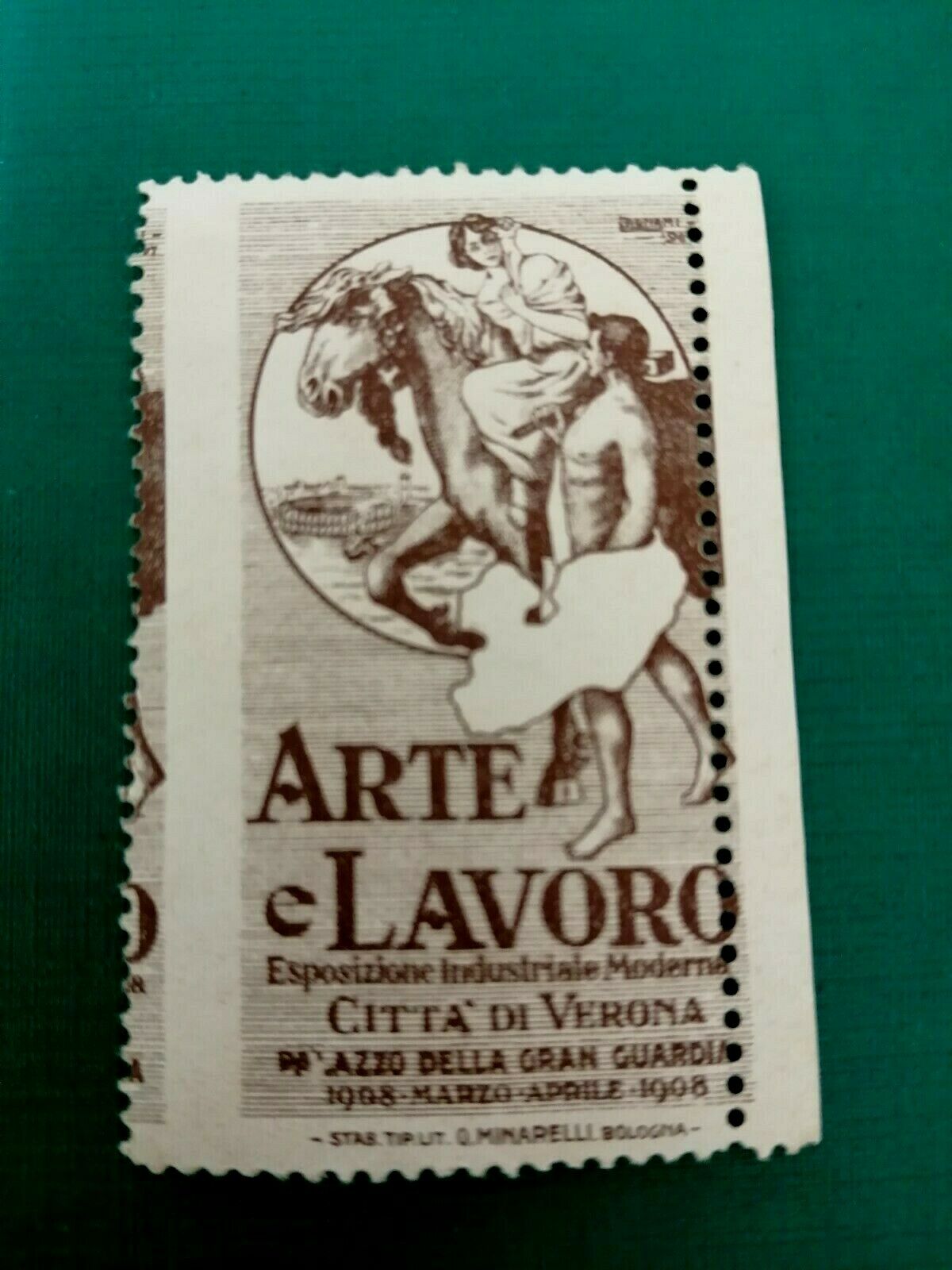 Verona 1908 - Arte E Lavoro - Esposizione Industriale - Italy Stamp - Erinnofilo