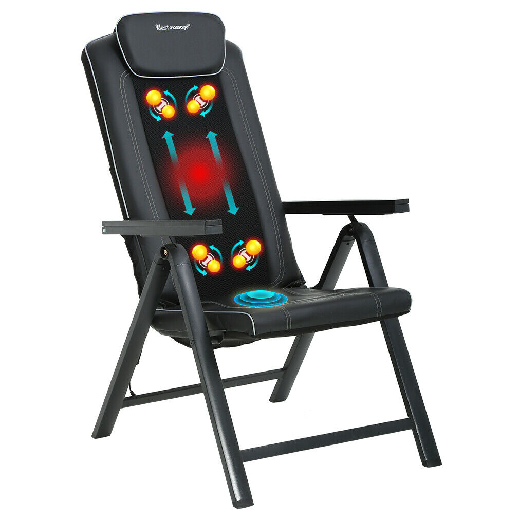Massage chair Adjustable Shiatsu Kneading Folding  Seat Vibration Home Office