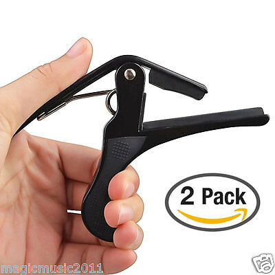 2-Lot Clamp Key Trigger Capo For Acoustic or Electric Guitar GCAP8-BL-Q2