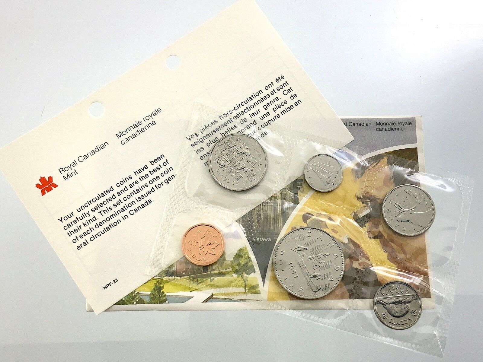 1983 Canada Proof Like Uncirculated Canadian Coin Set With Card RCM R026