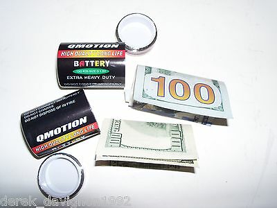 (2) Secret Safe Diversion Fake D Battery Hidden Safe Pill Stash Case Holder