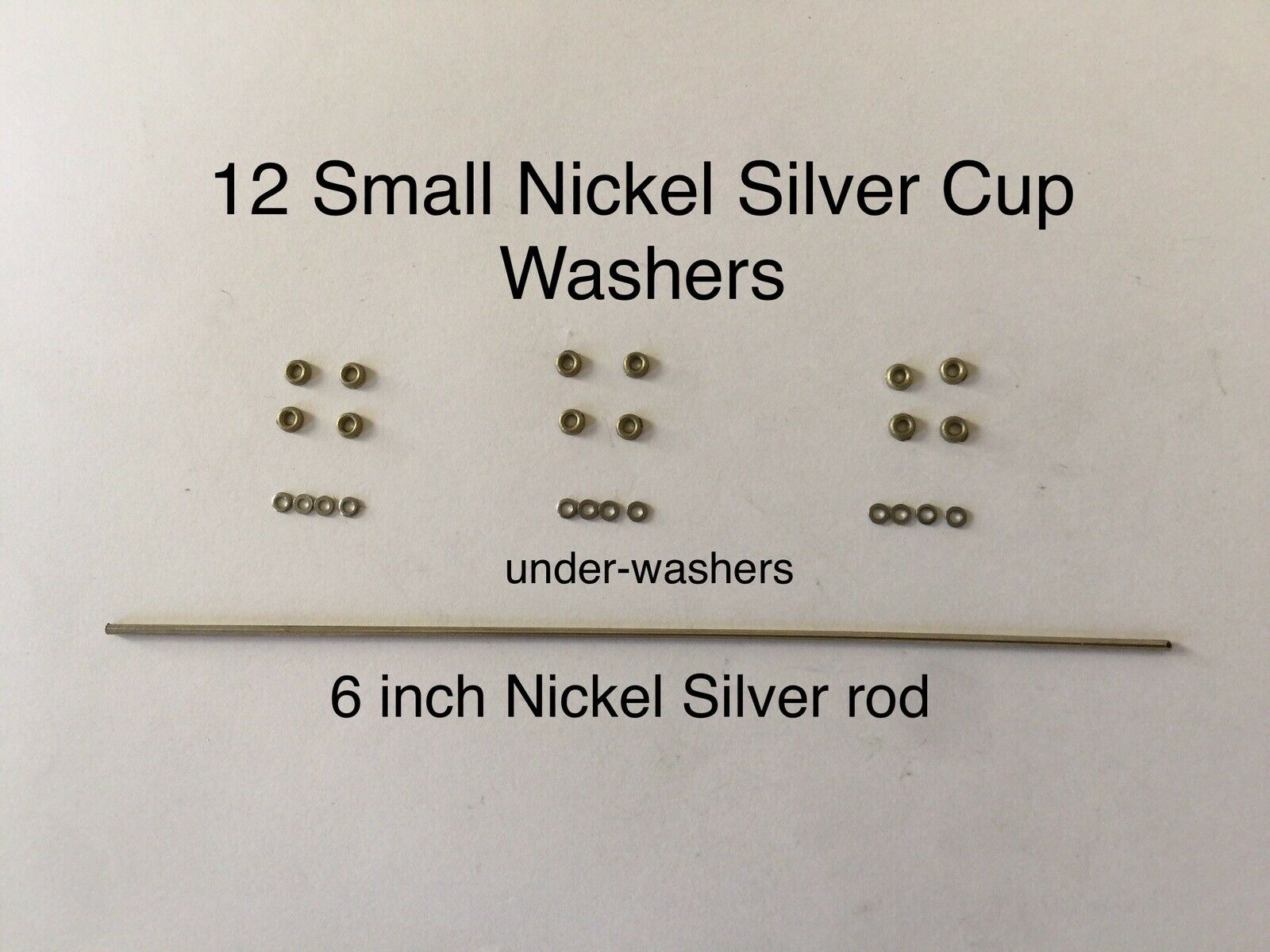 12 Factory-like Small Nickel Silver Cup Washers/collars/pins & Ns Rods