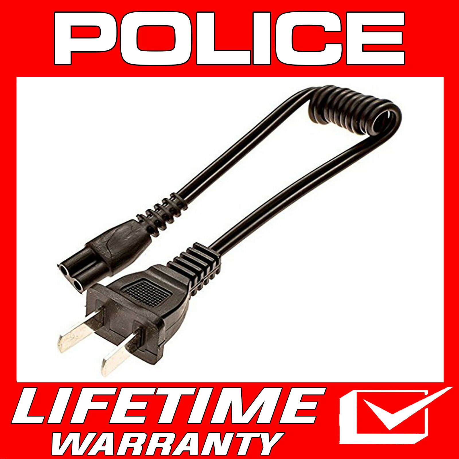 POLICE Stun Gun Charging Cord Universal Fits Most Stun Gun Models & Brands