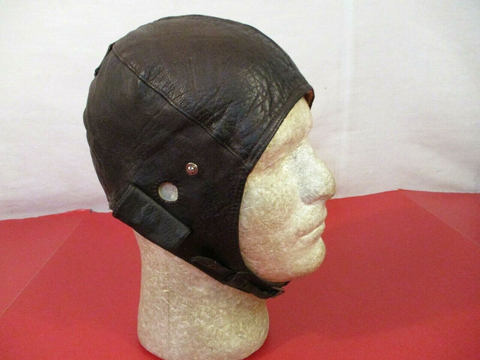 WWII Era German Luftwaffe Pilot's Leather Flight Helmet - Very NICE Condition #2
