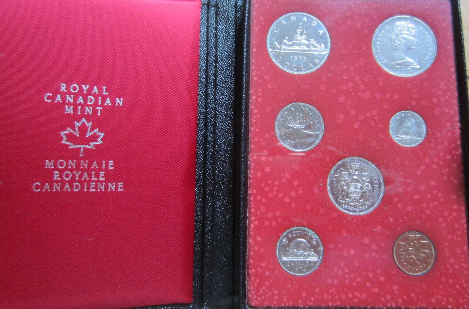 1972 Canada Double Dollar Prestige Set.7 Coins Cent To Silver Dollar Mint Set Rj