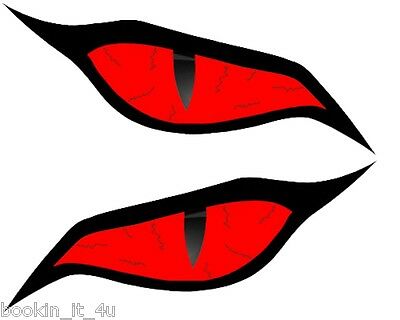 Custom Monster Evil Red Eyes #2 Vinyl Decal Sticker Set