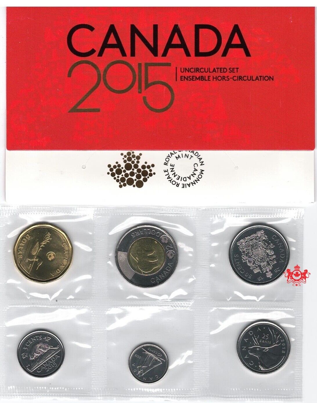 2015 Canada Proof Like Set - Royal canada Mint - Stock Pictures