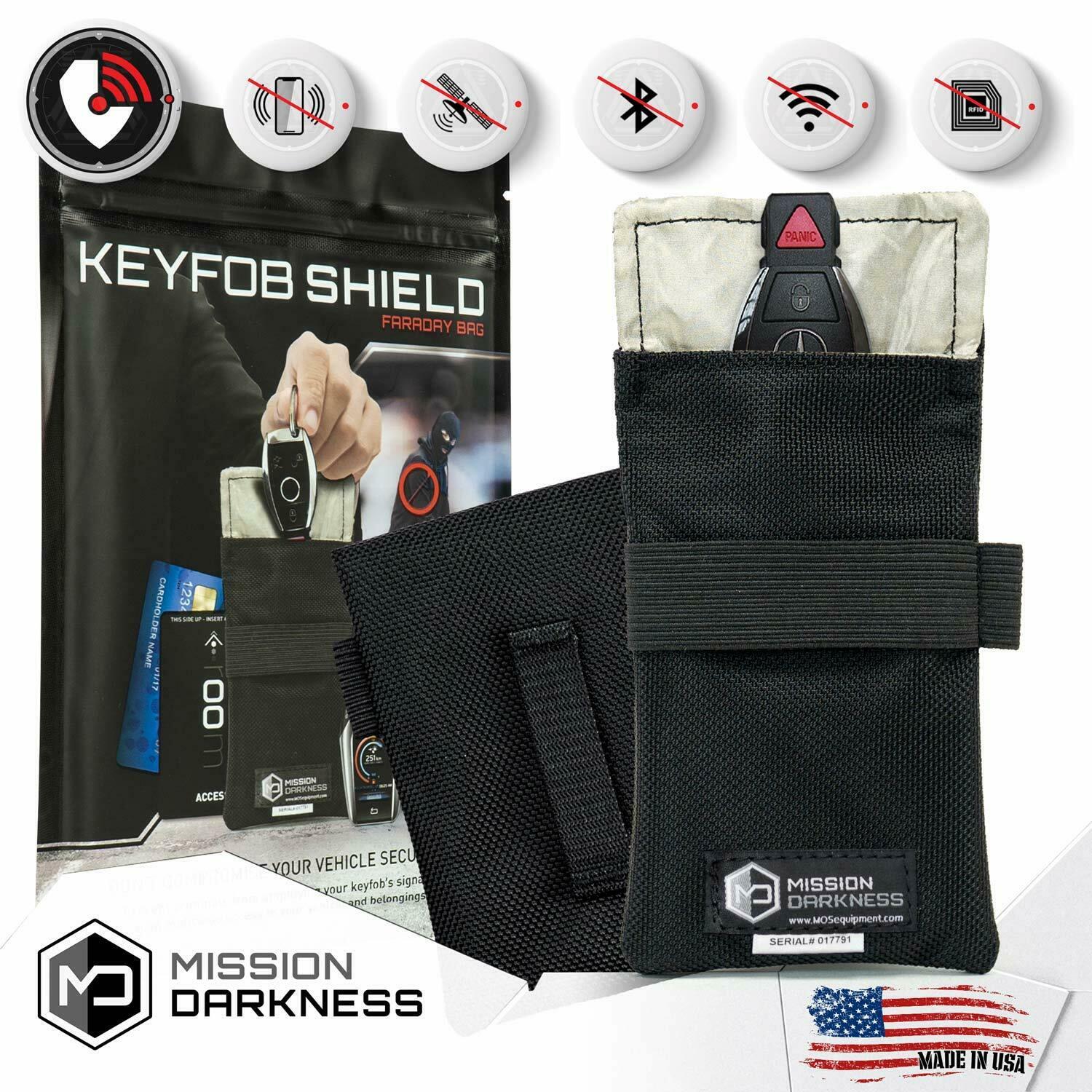 Mission Darkness Faraday Bag For Keyfobs - Anti-hacking Vehicle Security Pouch