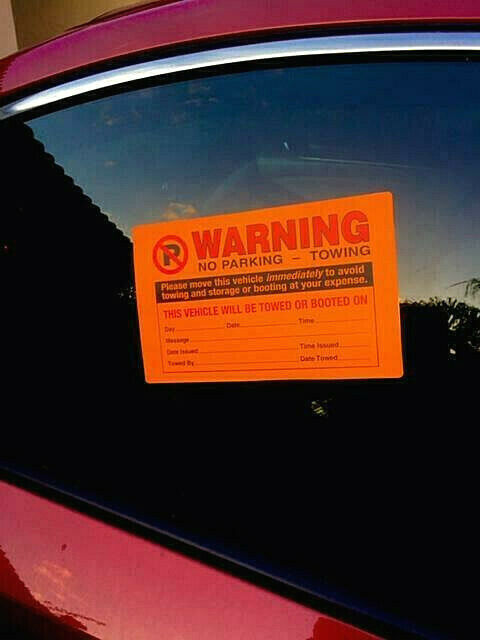 New...5 Pack! ⭐real⭐ Violation Stickers No Parking Illegally Car Towing Warnings