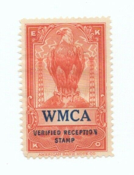 Ekko Radio Reception Stamp, Wmca, New York City