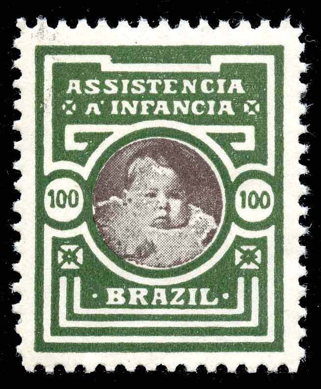 Brazil Charity Stamp - Assistance For Infants - 100 (reis?)