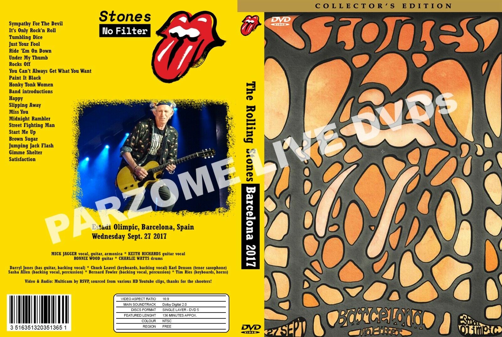 The Rolling Stones - Barcelona, Spain (No Filter Tour) 2017 DVD