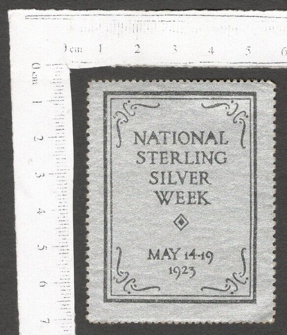 AOP National Sterling Silver Week 1923 poster stamp MH