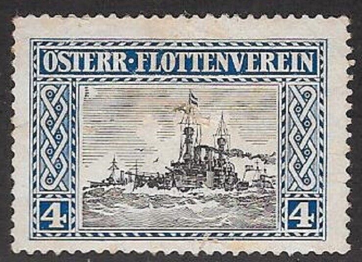 Austria Poster Stamp: Wwi Austrian Navy Fleet, 1912 - Cw64.33