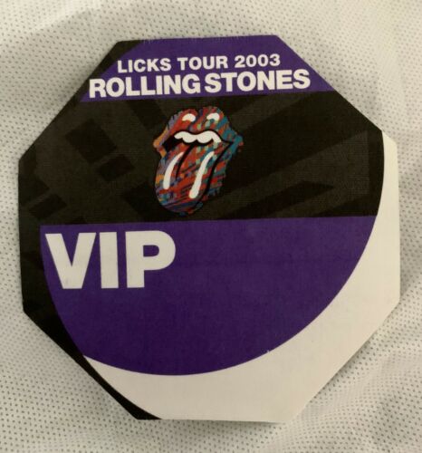 ROLLING STONES -  VIP BACKSTAGE PASS - for the 2003 LICKS TOUR - NOS FINAL LEG