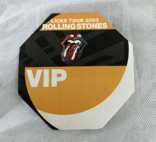 ROLLING STONES -  VIP BACKSTAGE PASS - for the 2003 LICKS TOUR - NOS FINAL LEG