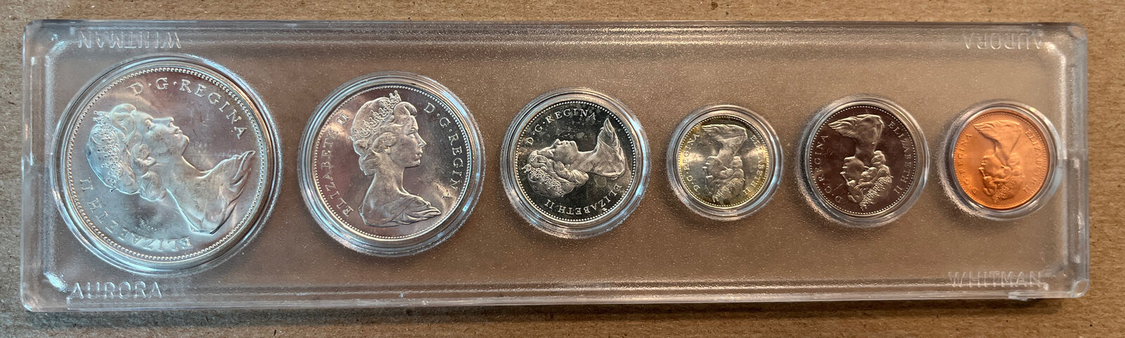 1966 Canada 6-coin Silver type set plastic display case