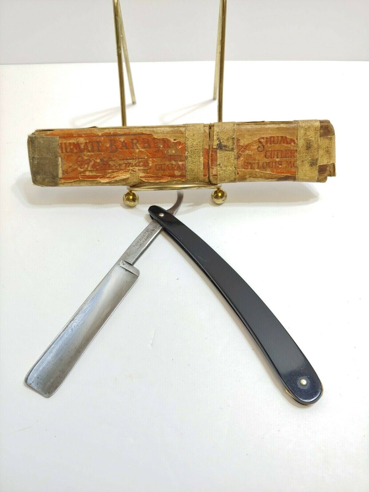 Antique/VTG Shumate Barber Straight Razor - Comes In Original Box, St. Louis, MO