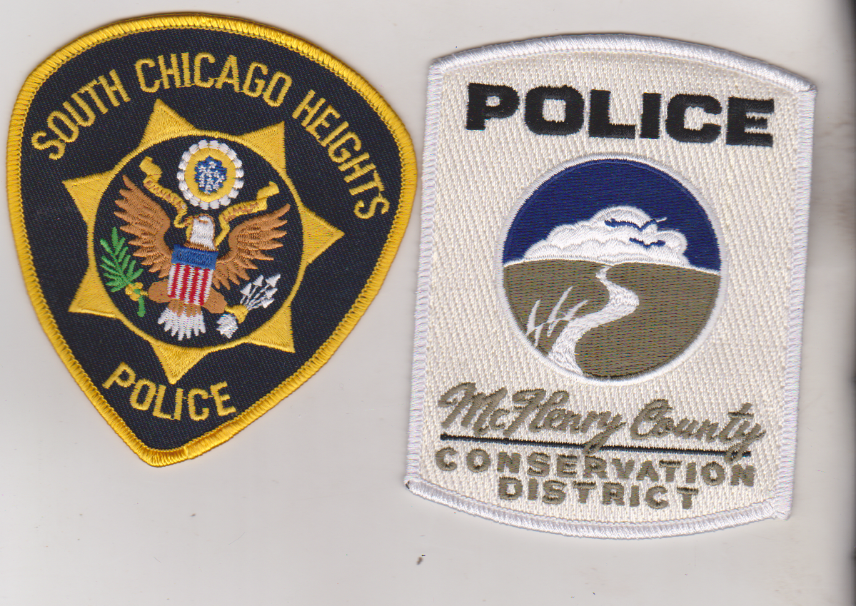 South Chicago Heights & McHenry Co Conservation District Police patches