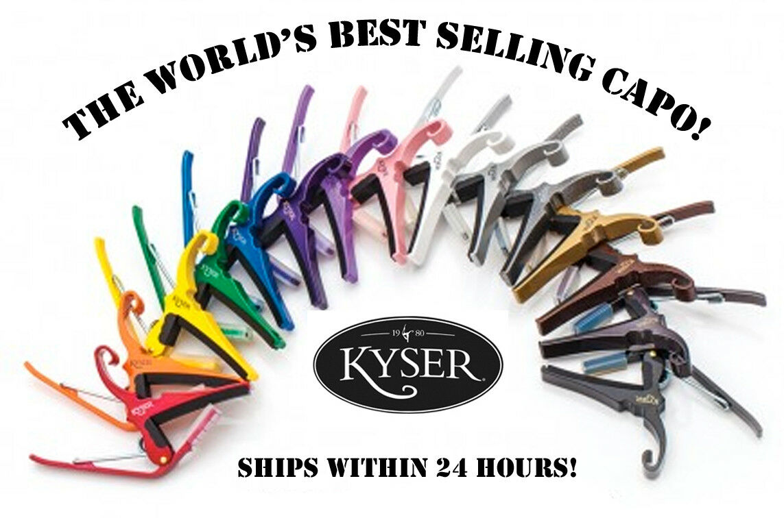 **kyser Quick Change 6-string Acoustic Guitar Capo (kg6) - 22 Color Choices**