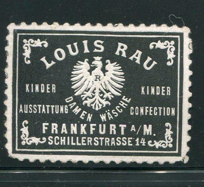 Louis Rau Kinder Confection Frankfurt Embossed Reklamemarke Poster Stamp