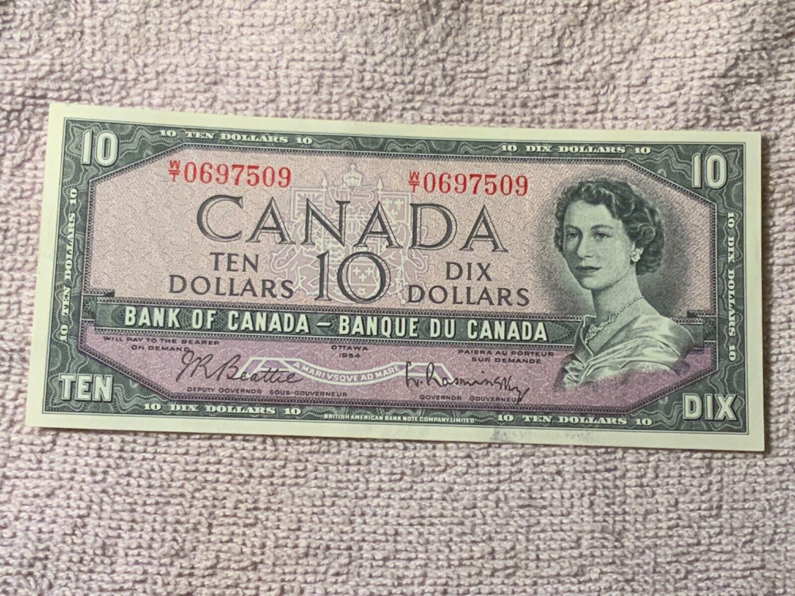 1954 Canada 10 Dollar Banknote BC40b (a)
