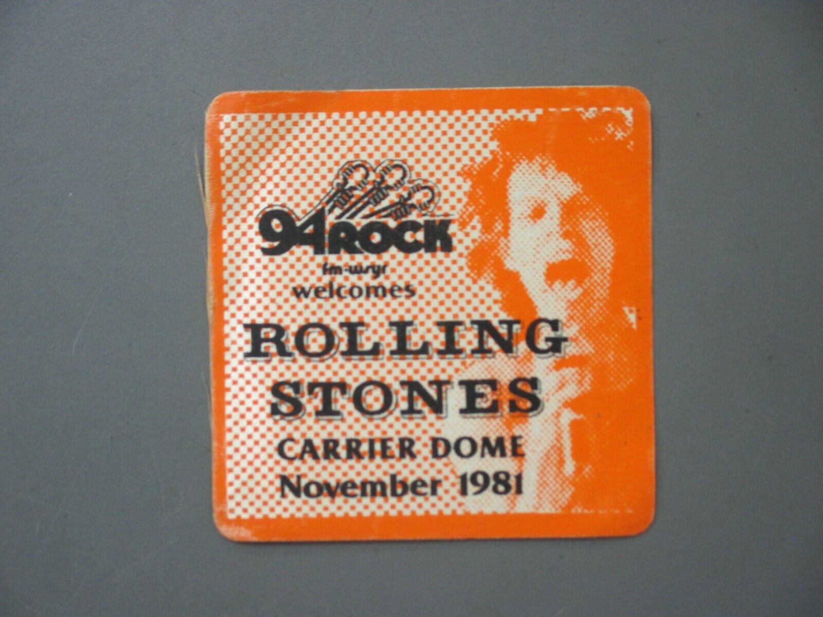 Rolling Stones Radio Promo Satin Sticker Carrier Dome November 1981 84 Rock Rare