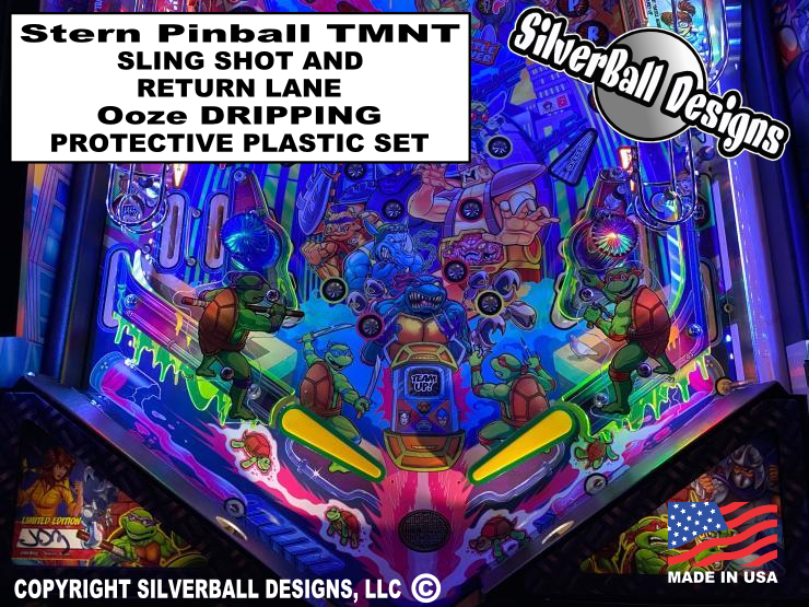 Tmnt Sling Shot & Return Lane Protective Plastic Set Stern Pinball