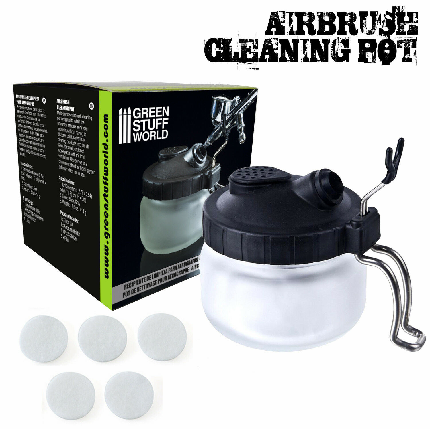 Airbrush Cleaning Pot - Painting Tools, model color, modelling, Hobby, support