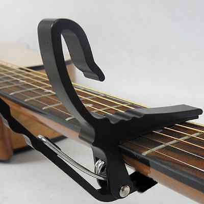Black Folk Acoustic Electric Tune Quick Guitar Trigger Capo Key Clamp Change