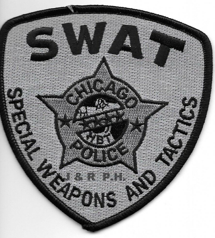 Chicago  S.w.a.t., Illinois  (4" X 4" Size) Shoulder Police Patch  (fire)