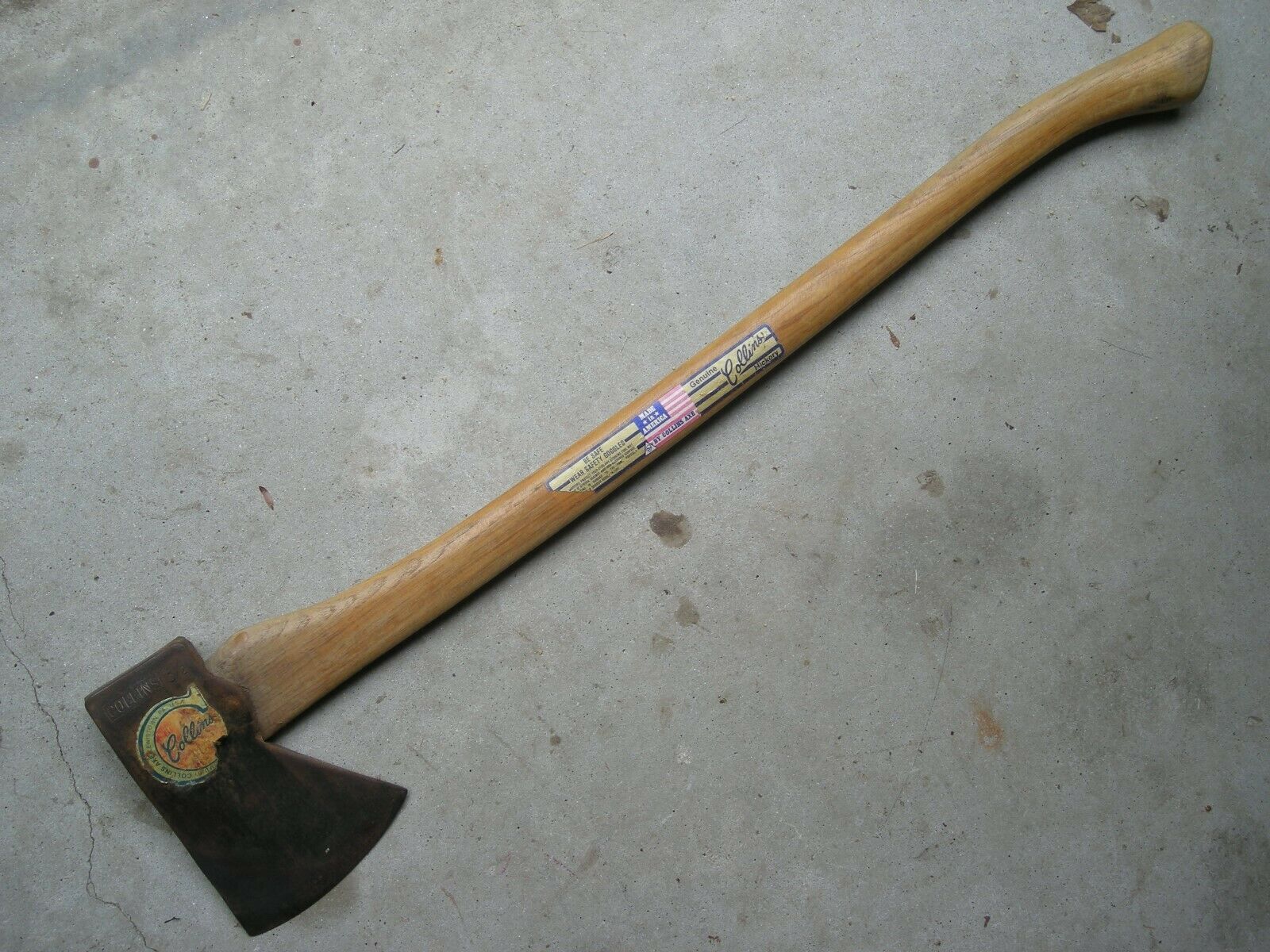 Vtg. Seldom Used Collins 3&1/2 Lb. Axe w/Original Handle