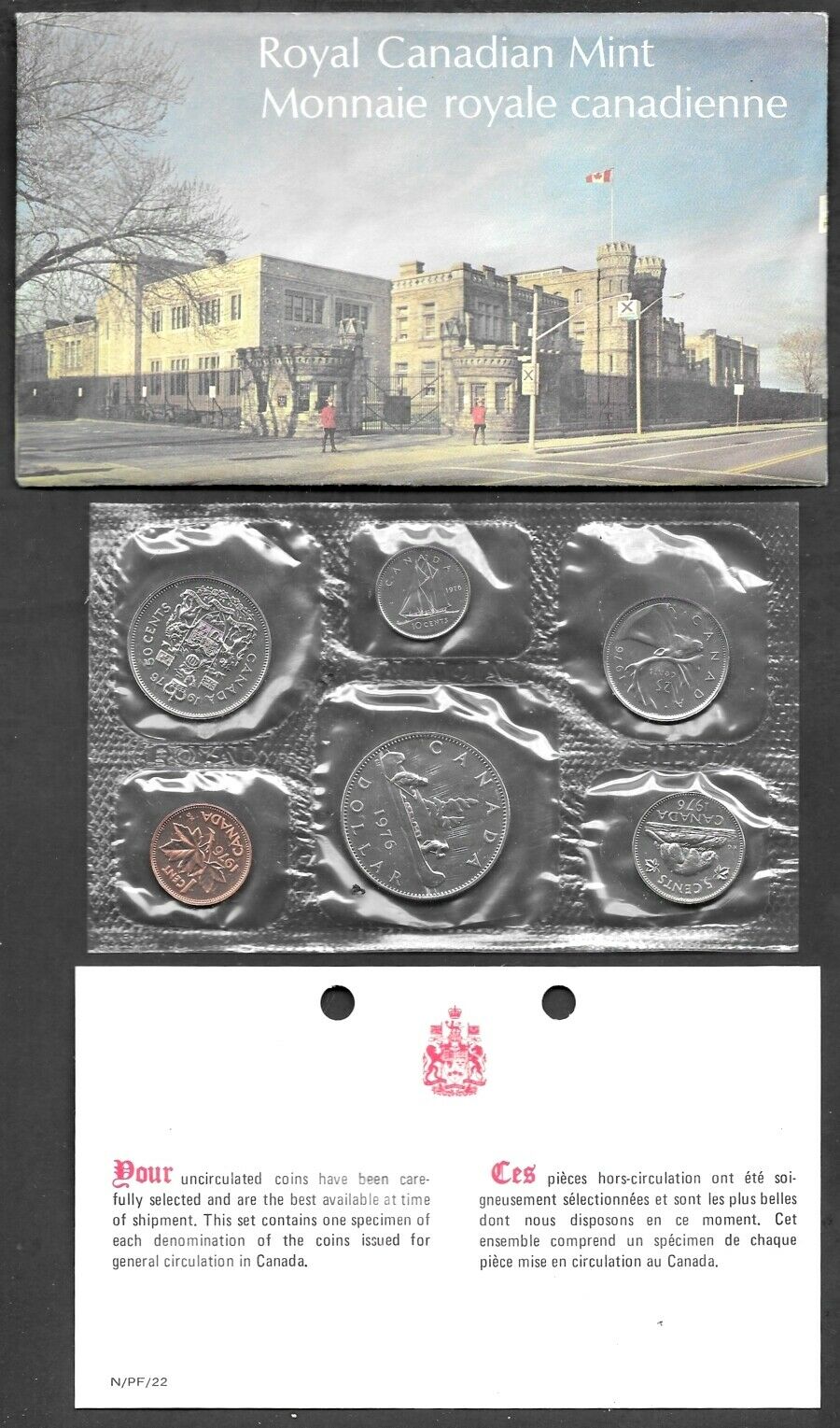6 World Coins 1976 Canada Custom Proof-Like Set with COA & Information KM CPL 7