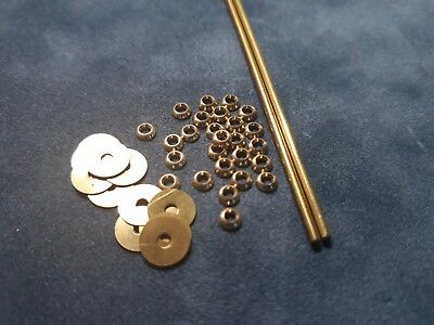 24 Brass Straight Razor Washers / Collars,  " Solingen Type"  Pack