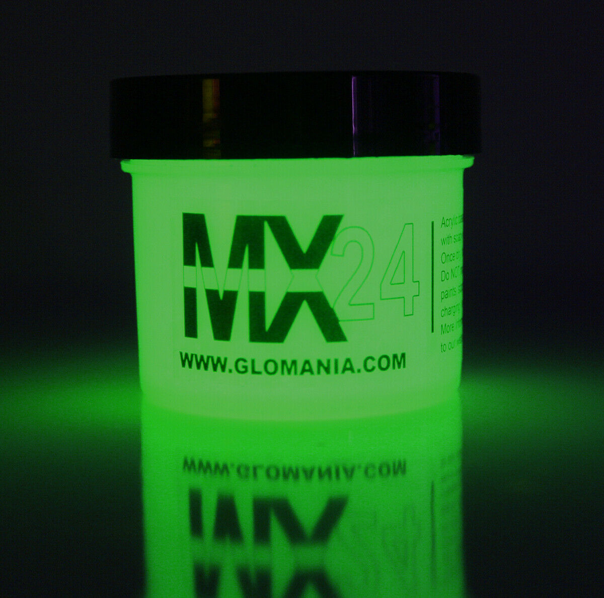 Green Mx24 Extreme  Glow In The Dark Paint  Invisible Range 1oz Free Uv Keyring